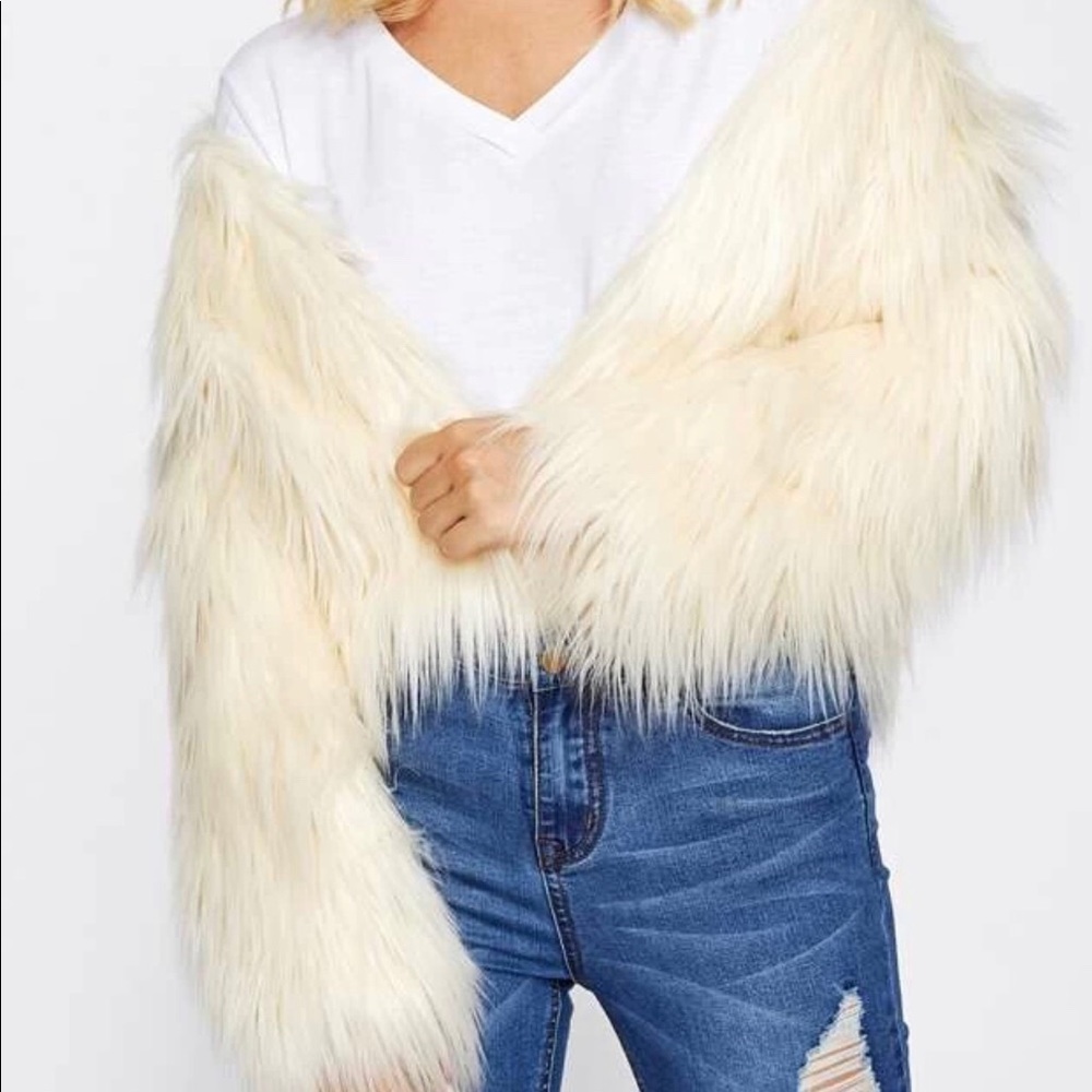 Off White Fur Coat